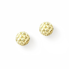 Golf Goddess Golf Ball Earrings - Gold