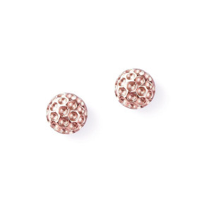 Golf Goddess Golf Ball Earrings - Rose Gold