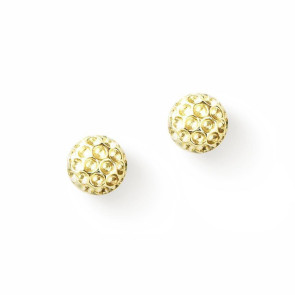 Golf Goddess Golf Ball Earrings - Gold